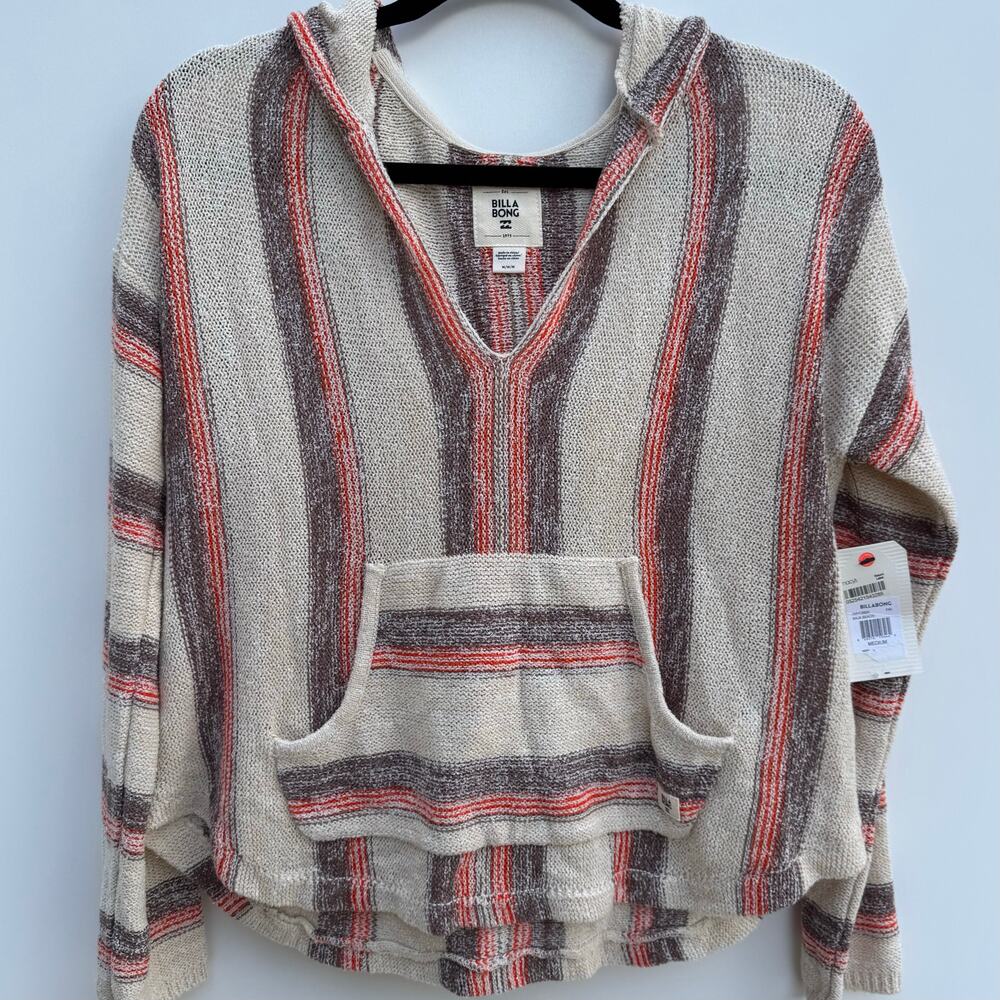 BILLABONG Women's Baja Beach Hooded Sweater Medium NWT